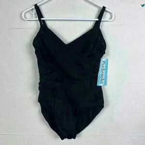 Penbrooke Chlorine Resistant One Piece Black Size Small‎ Swim Suit